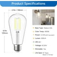 8Pack E26 LED Bulb 60 Watt, 4000K Bright White, Dimmable Edison Light