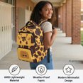 thumbnail image 4 of Chririnla Giraffe Print (Animal Pattern) School Bookbags with Multi-Pocket Padded Adjustable Straps School Bag, Breathable 17 Inch School Backpack for Elementary Daily Travel, 4 of 9