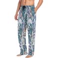 thumbnail image 5 of FREEAMG Colorful Tropical Leaves Pajama Pants for Men, Men's Separate Bottoms, Pure Cotton Comfortable Lounge Pants?421?, 5 of 7