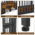 thumbnail image 4 of Amlancher 43" Foldable Dog Crate Furniture with 2 Bowls and Name Tag, No Assembly Dog Kennel for Large Dogs(65-85lbs）, Rustic Brown, 4 of 9
