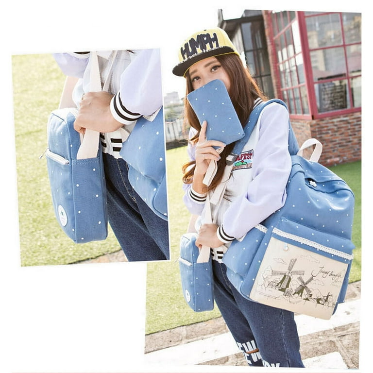 Men's Retro Canvas Backpack Casual Middle School Students