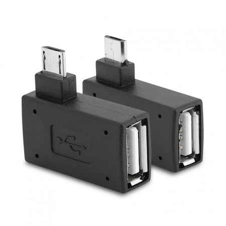 Micro USB Adapter, USB OTG Adapter,2Pcs USB 2.0 Female to Male Micro OTG Adapter Power Supply Port