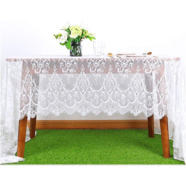 Pink Mantel de encaje Vintage, mantel rectangular de encaje pequeño, mantel con estampado bohemio de encaje, mantel superpuesto de encaje, superposición de camino de mesa de encaj