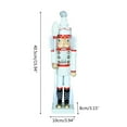 thumbnail image 5 of 16 Inch Wooden Nutcracker Soldier King Figures Christmas Decor for Indoor Tabletop Desktop Holiday Farmhouse Ornaments, 5 of 14