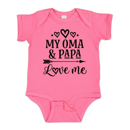 

Inktastic Oma and Papa Love Me Gift Baby Girl Bodysuit