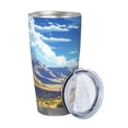 thumbnail image 2 of Daiia Western Desert Cactus Printed 20oz Insulated Coffee Cup with Straw Topper, Fully Spill Proof Travel Coffee Mug, Stainless Steel Tumbler for Work Home Outdoor Car-Straw, 2 of 8