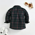 thumbnail image 4 of XBASW Baby Toddler Boys Plaid Shirt Long Sleeve Dress Shirt Kids Spring Fall Buttons up Blouses Tops for Boys 18M-7T, 4 of 9