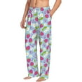 thumbnail image 2 of Xecao Strawberry And Flowers Men's Straight Lounge Pajama Pants: The Ultimate in Comfortable Sleepwear, 2 of 9
