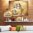 thumbnail image 3 of Moving Old Sailboat Drawing - Seashore Wall Art on Canvas, 3 of 4