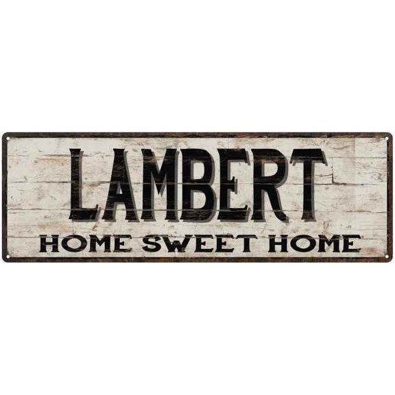 LAMBERT Rustic Home Sweet Home Sign Gift 8x24 Metal Decor 108240084303
