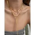 thumbnail image 2 of Lariat Premium Long Necklaces for Women - Statement Layered Gold Silver Long Necklaces, Statement Jewelry Gifts for Women[k978], 2 of 2