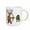 White, variant on 3drose, Funny Buck Deer Practicing Archery with Bow and Arrow, 11oz Two-tone Green Mug