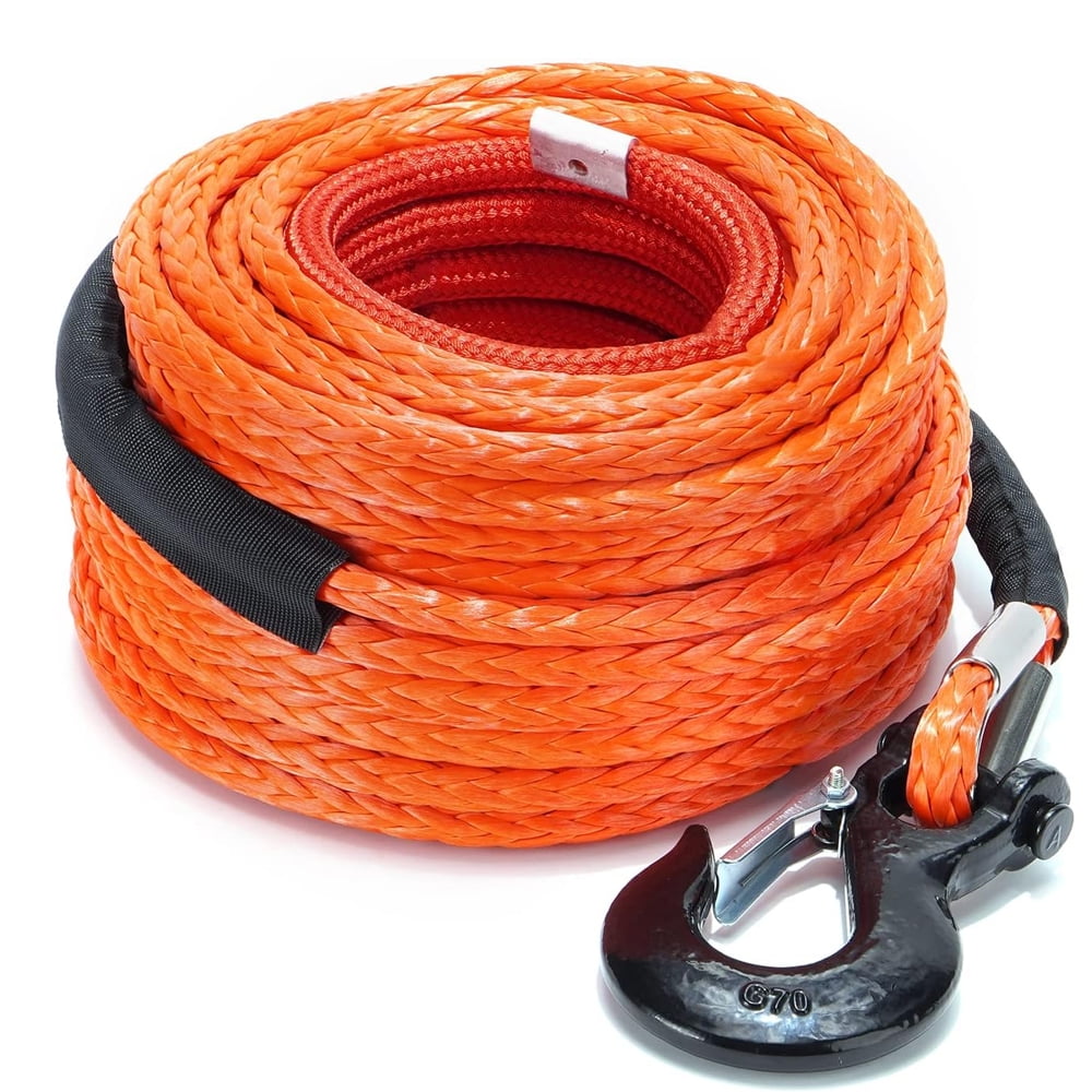 Synthetic Winch Rope 1/2"x100Ft Winch Line Cable Recovery with Winch