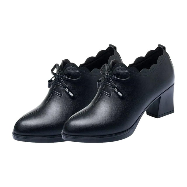 Zapatos Elegantes De Tacón Bajo Grueso Para Mujer, Zapatos Informales Para Fiesta De Ocio, Punta Cerrada 37 Sunnimix Mujer tacón bajo