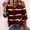 thumbnail image 2 of Birdeem Blouses pour Femmes Mode T-Shirt Décontracté Imprimé Col en V Manches 3/4 Blouse, 2 of 12
