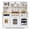 White, variant on Costway Play Kitchen for Kids, Wooden Kitchen Playset with Realistic Lights & Sounds White