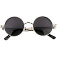 thumbnail image 2 of FEISEDY Retro Gothic Steampunk Sunglasses Round Metal Frame Punk Circle Inspired Shade Men B1857, 2 of 12