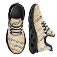 thumbnail image 1 of Zapatos planos con estampado de notas musicales de moda para mujer, zapatillas deportivas cómodas con plataforma y cordones., 1 of 6