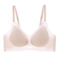 thumbnail image 3 of YFNNUP Everyday Daily Bras, Women's Wireless Bra Support Lift Seamless T-Shirt Bras Full Coverage Pink,XL, 3 of 6
