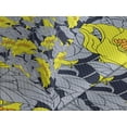 thumbnail image 4 of Ambesonne Floral Quilted Bedspread Set 3 Pcs, Contrast Tones Florets, Queen Size, Yellow and Grey, 4 of 5