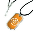 thumbnail image 2 of Green Lantern Blackest Night Orange Lantern Logo Military Dog Tag Pendant Necklace with Cord, 2 of 5