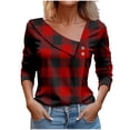 thumbnail image 1 of Birdeem Womens V-Neck Printed Button Long Sleeved Shirt T-Shirt, 1 of 1