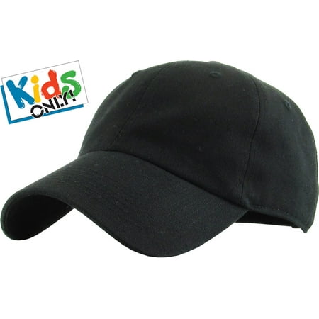 Youth Adjustable Hat - Junior Size Cotton Baseball Cap Adjustable Dad Hat Youth Kids