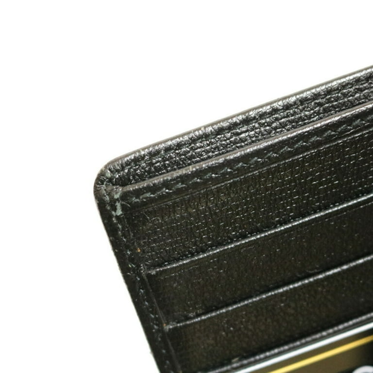 Pre-Owned CHANEL bi-fold wallet Coco Button Mark CC Leather Black Women's  Men's (Fair) 