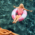 thumbnail image 6 of Barbie™ + Float Life by Funboy Pink & White Striped 34" Kids Tube & Barbie Doll Matching Tube, 6 of 6