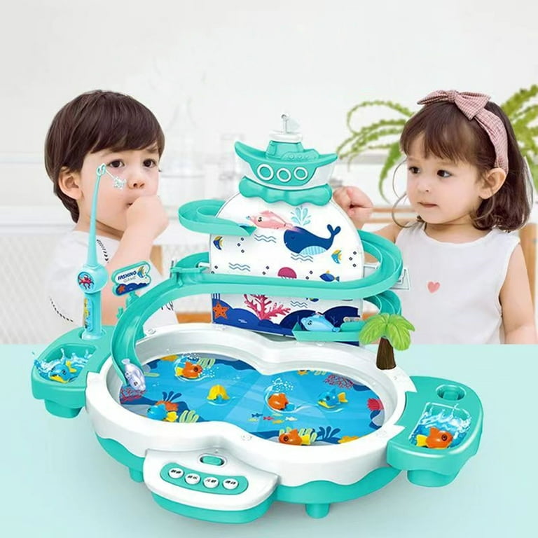 Godderr Toddler Fishing Game Toys Board Game Small Fish and Fishing Rod Flexible Fishing Rod Not Easy to Break Suitable for Kids 3 4 5 6 7 Years and