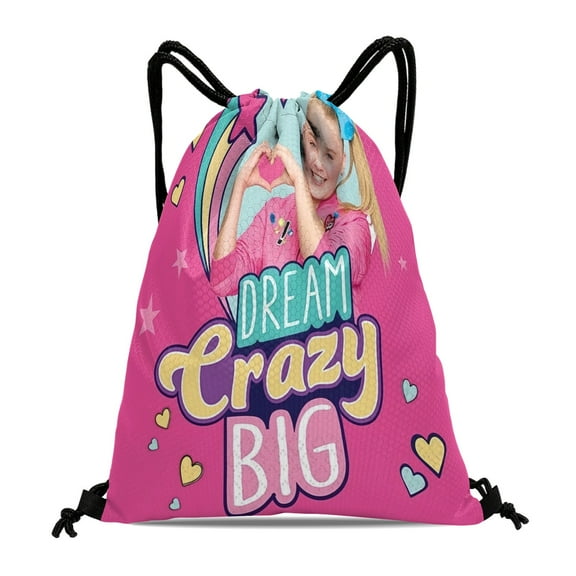 Drawstring Backpack for JoJo Siwa Sackpack Adults Women Men Party Favor Bags Sports for Swimming Gym Travel Hiking Camping Tote Bag 11.8 × 15.7 in