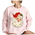 thumbnail image 2 of DPTALR Femmes Noël Imprimé Col Rond Manches Longues Sweat-Shirt en Vrac, 2 of 4