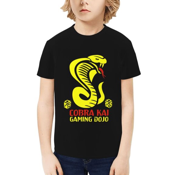 Cobra Kai Kids T-Shirt 3d Printed Graphic T-Shirts Boys And Girls Short Sleeve Shirts For Youth Kids X-Small