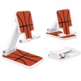 thumbnail image 2 of WIRESTER White Foldable Phone Stand for Desk, Adjustable Portable Cell Phone Holder for iPhone 17, 16, 15, 14 and Android Smartphones - Basketball, 2 of 6