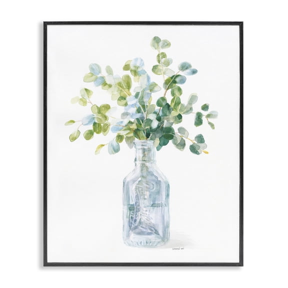 Stupell Industries Farmhouse Flower Jar Still Life Black Framed Giclee Art, 11 x 14, by Danhui Nai