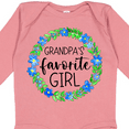 thumbnail image 4 of Inktastic Grandpa's Favorite Girl Blue Flower Wreath Girls Long Sleeve Baby Bodysuit, 4 of 5