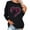 Black, variant on Patlollav Plus Size Women Print Sweatshirt Casual Long Sleeve Round Neck Tops Loose Shirts Blouse
