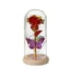 thumbnail image 1 of Regalos del día de San Valentín para su romántico aniversario flor decoración del hogar mariposa rosa en cúpula de cristal para reunión familiar novia rojo, 1 of 8
