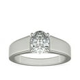 thumbnail image 1 of 1.00 T.C.W Oval Shape Natural Diamond Latest Design Solitaire Wedding Ring for Ladies Solid 14K White Gold Size 8, 1 of 6