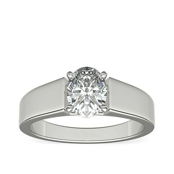 2.00 Carat Oval Cut Moissanite Diamond Wonderful Engagement Ring for Women in Solid 14K White Gold Size 7 by Diamond-Capitals