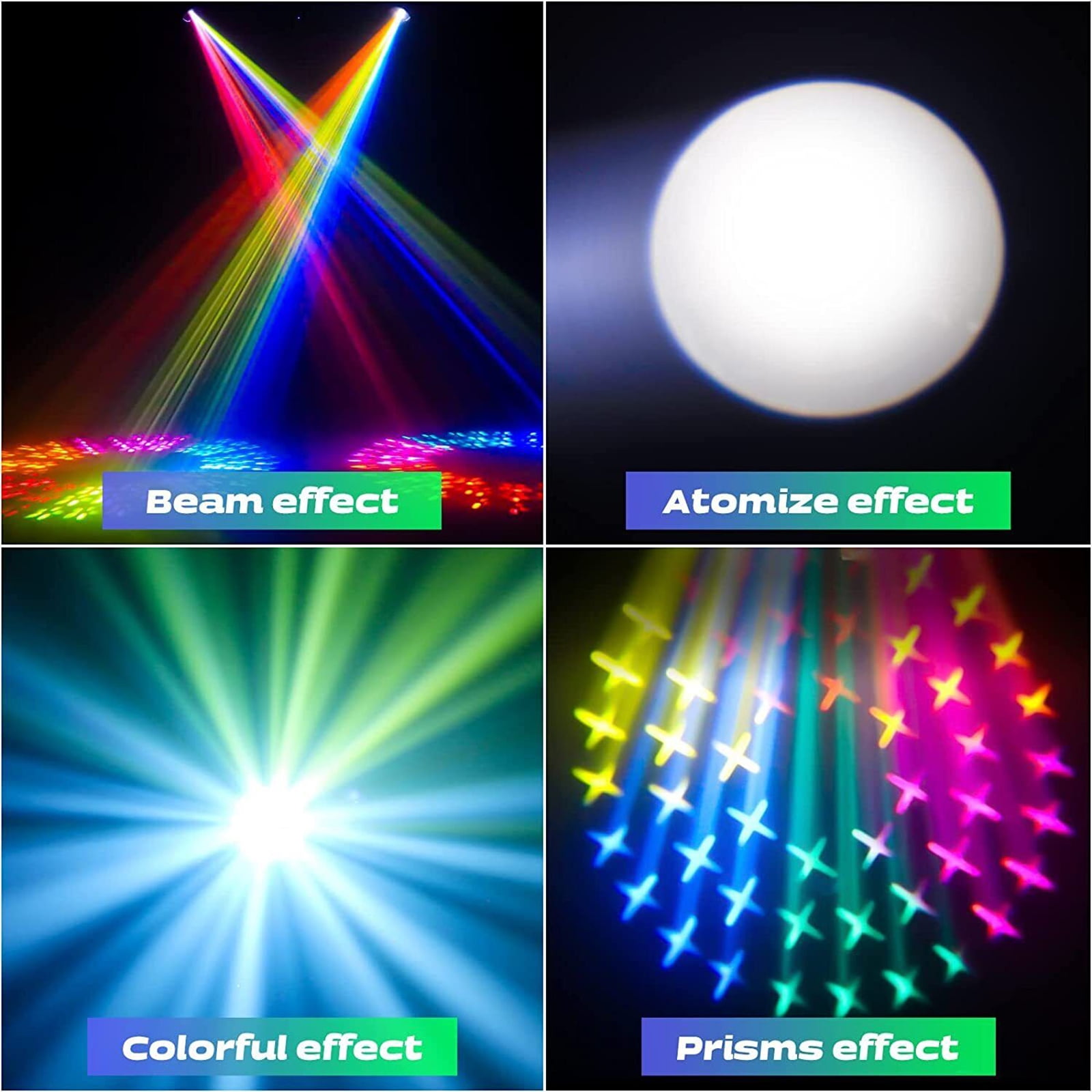 7R 230W DJ Lights, 8 Prisms Beam Sharpy Moving Head Stage Light 17 Gobos 14 Colors LED Disco Party Lights DMX Club Light for Weddings Christmas Dance Show