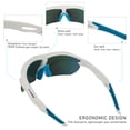 thumbnail image 3 of UPANBIKE Bike Cycling Sunglasses Sports Sunglasses Anti-UV400 PC Lens TR90 Unbreakable Frame Unisex Adult Goggle, Glossy White Frame/Blue Lens, 3 of 7