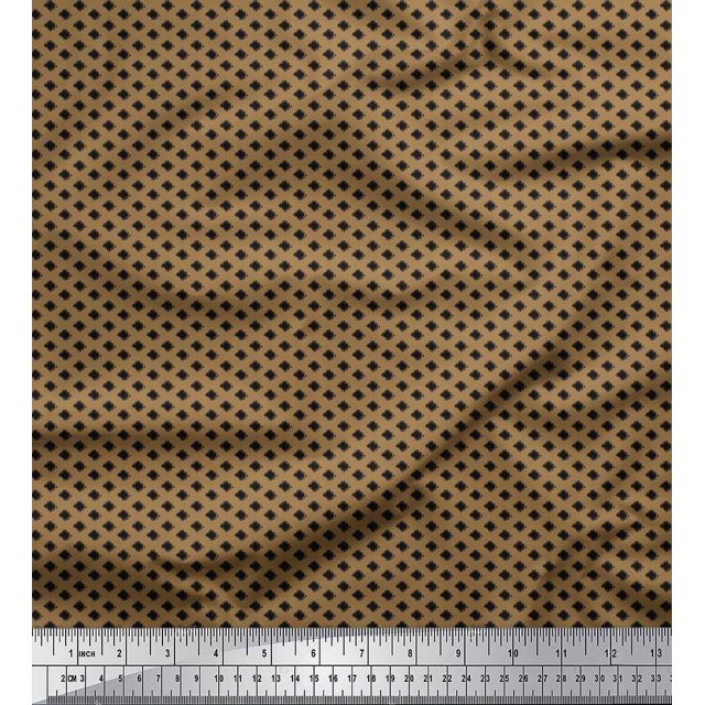 Soimoi Rayon Fabric Ikat Geometric Print Fabric by The Yard 56 Inch Wide