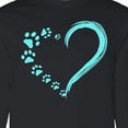 thumbnail image 4 of Inktastic Paw Print Heart Long Sleeve T-Shirt, 4 of 5