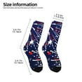 thumbnail image 2 of Rocae Red White Blue Fireworks 1 for Girls Boys Crew Socks,Children's Socks, Kids Socks, Toddler Socks: Daily Wear with Kids School Uniform, 2 of 5