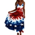 thumbnail image 6 of TaTaai Women's Spring Summer Printed Dress Sleeveless Round Neck Solid Color Loose Casual Ankle-Length Maxi Dress for Daily Home Beach Wear Gift, 6 of 8