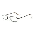 thumbnail image 3 of EYE ZOOM 5 Pairs Unisex Classic Rectangular Metal Frame Reading Glasses, Brown, +1.50, 3 of 5