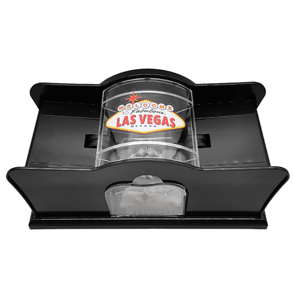 Manual Card Shuffler Poker Shuffle Machine Cards Holder Easy Hand Cranked System Card Shuffler Black