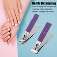 thumbnail image 2 of 1 juego de cortaúñas de manicura, kit de manicura profesional de acero inoxidable 7 en 1, herramientas de cuidado de manicura y pedicura, púrpura, 2 of 7