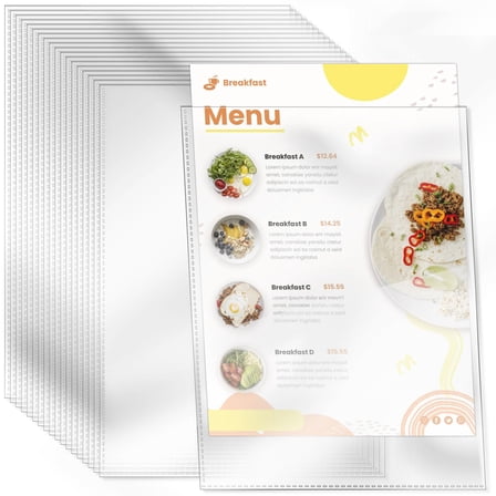 30 Pack Heavy Duty Sheet Protectors, 8.5 x 11 No Holes Clear Plastic Sleeves, Letter Size Document Protectors for Binders, Artwork, , Office, Filing, Transparent